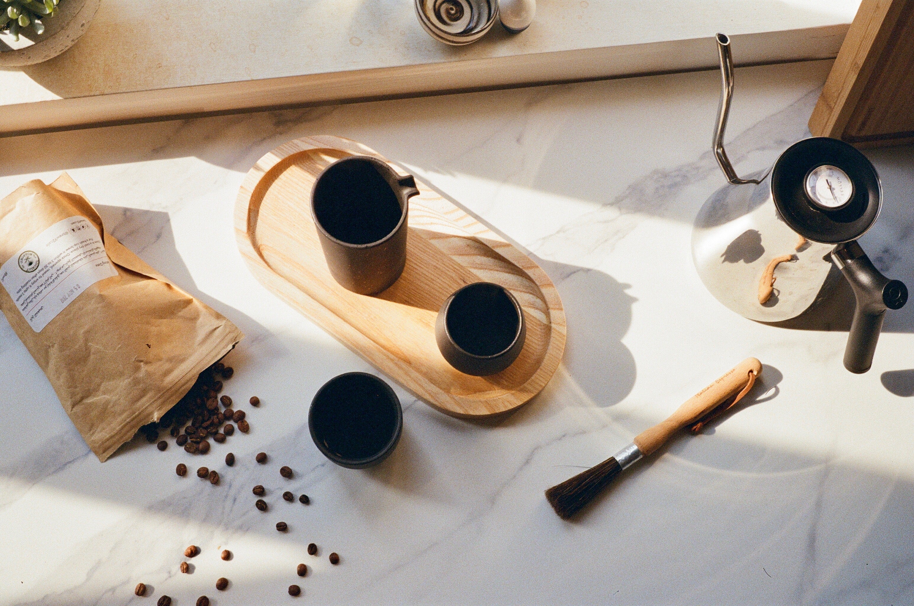 brewers jugs and tasting cups