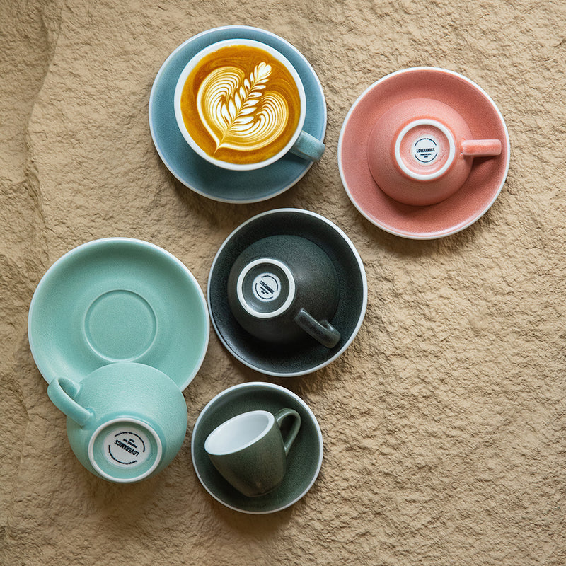 retail set - egg set of 1 cup & saucer (potters colors)