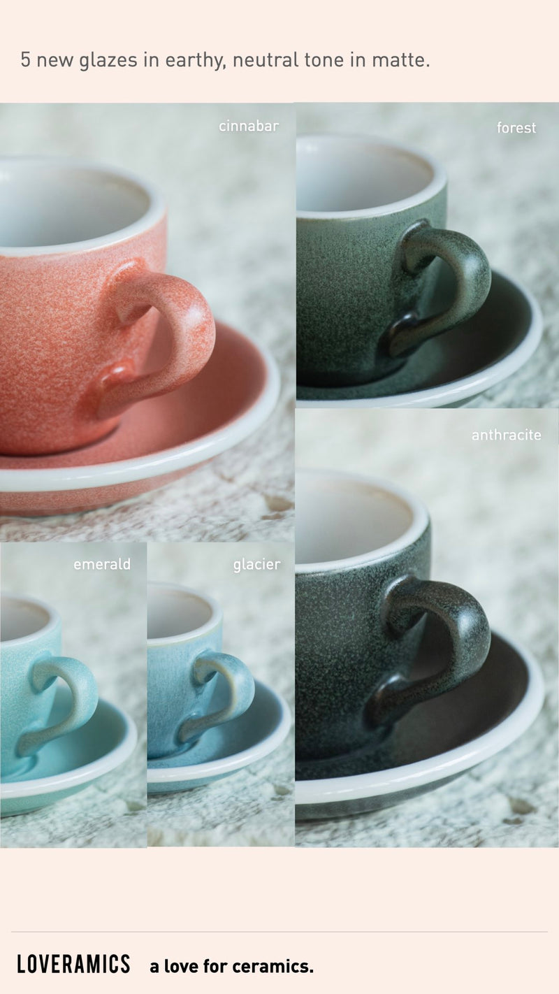 retail set - egg set of 1 cup & saucer (mineral colors)